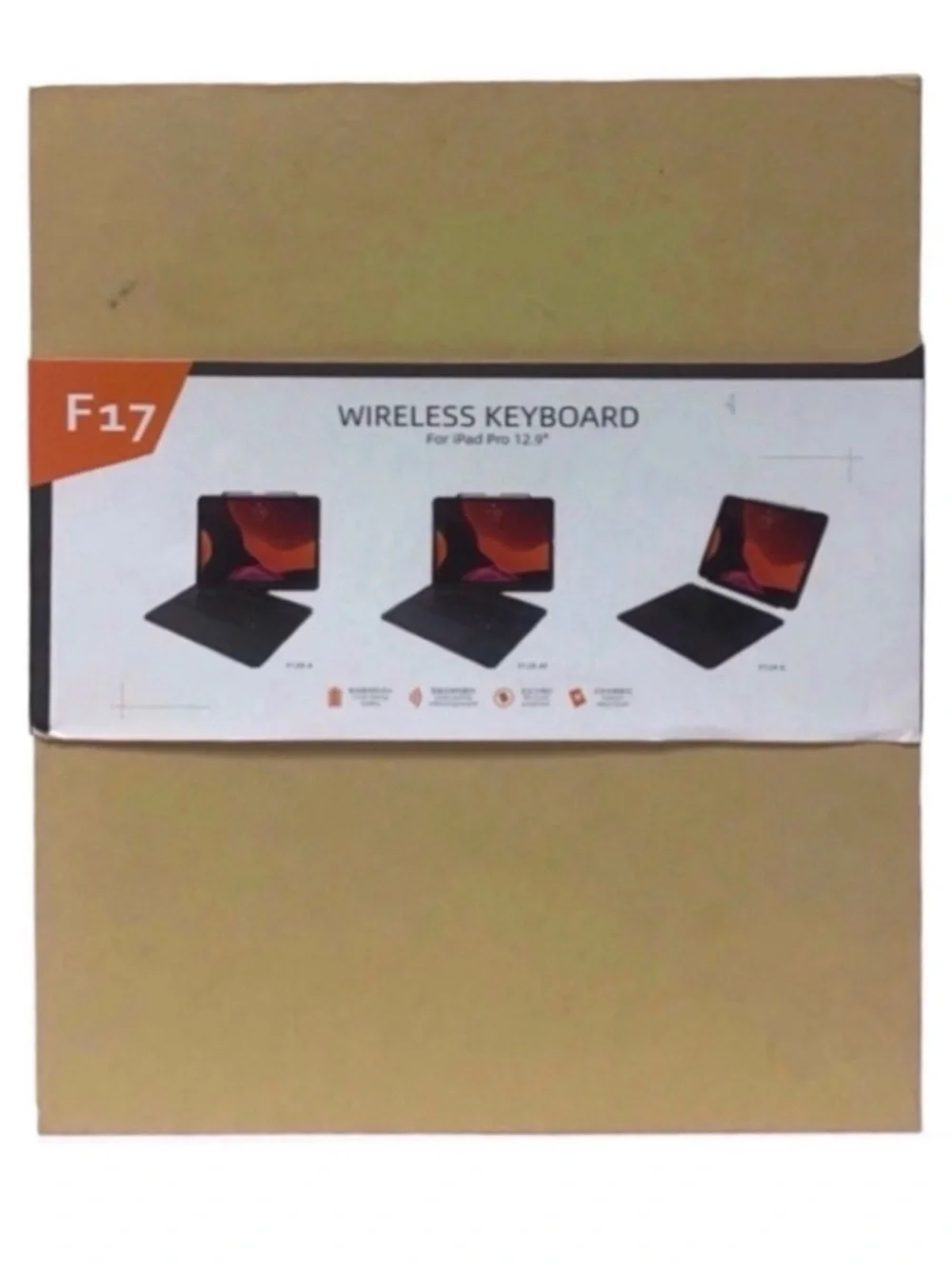 F17 Wireless Black Keyboard for iPad Pro 12.9 (NWT)
